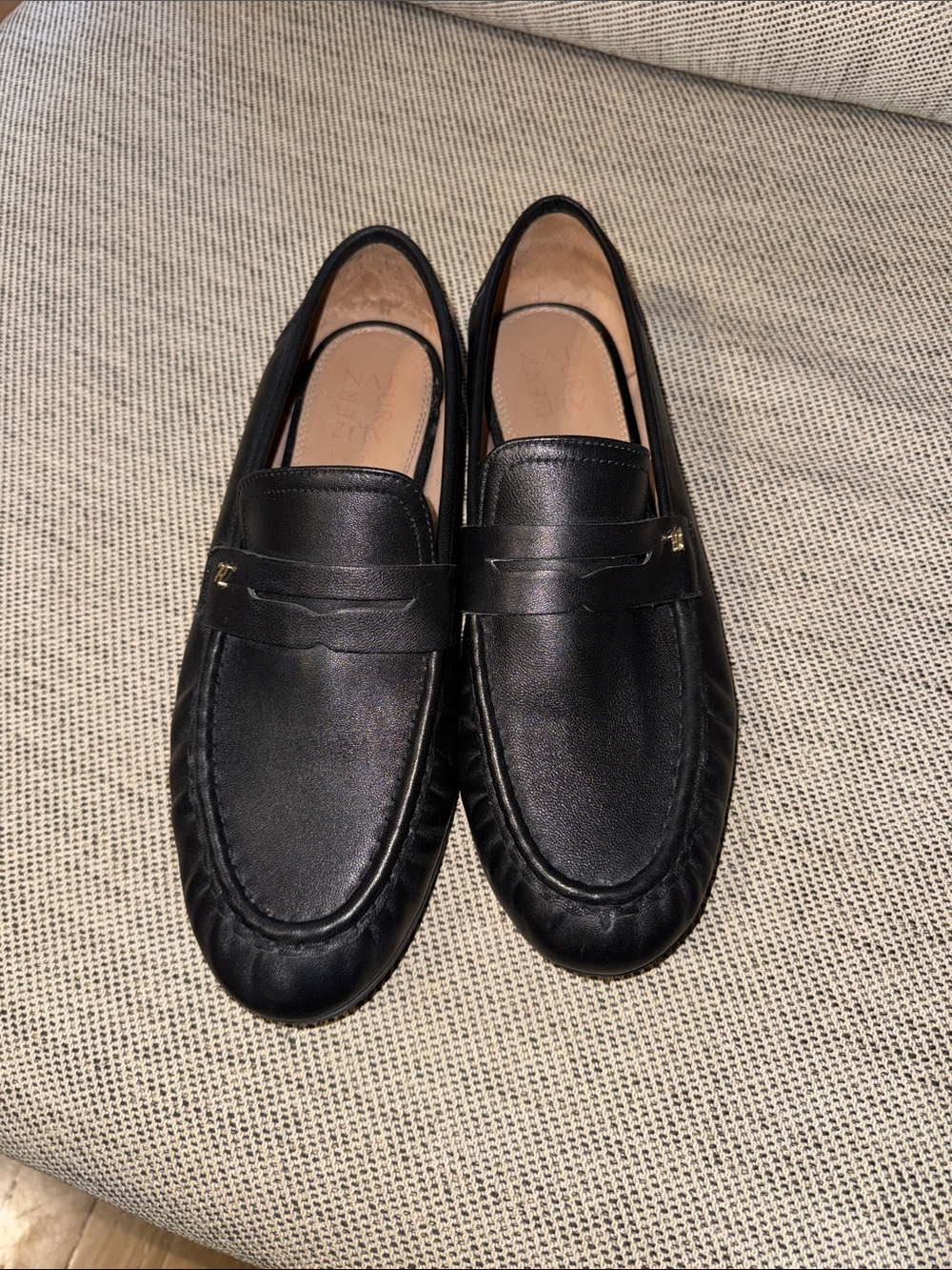 Naturalizer Black Leather Penny Loafers